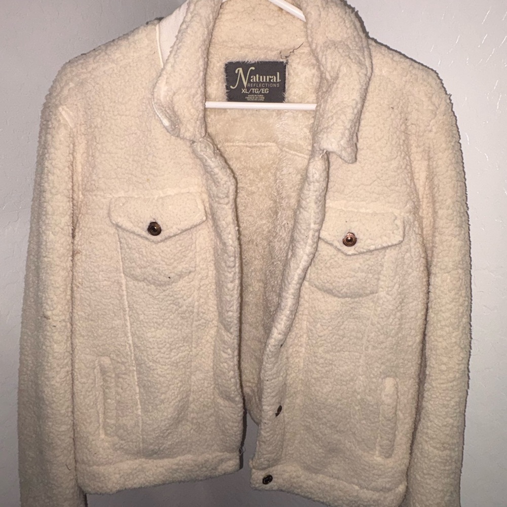 Natural Reflections Cream Sherpa Jacket